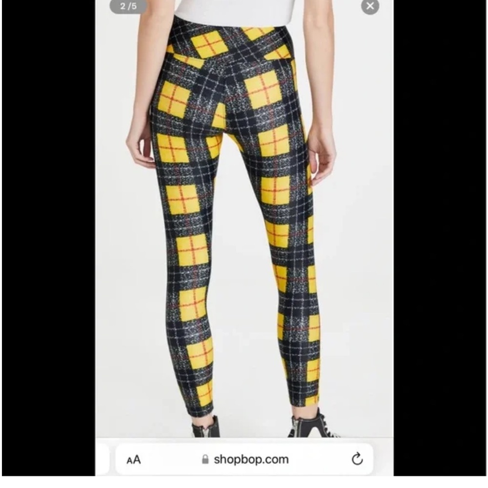NWT R13 x Twin Fantasy YELLOW PLAID PATCH POCKET LEGGING Size M